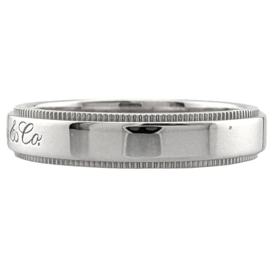 TIFFANY&Co.（ティファニー） ミルグレイン リング 指輪 14号 Pt950