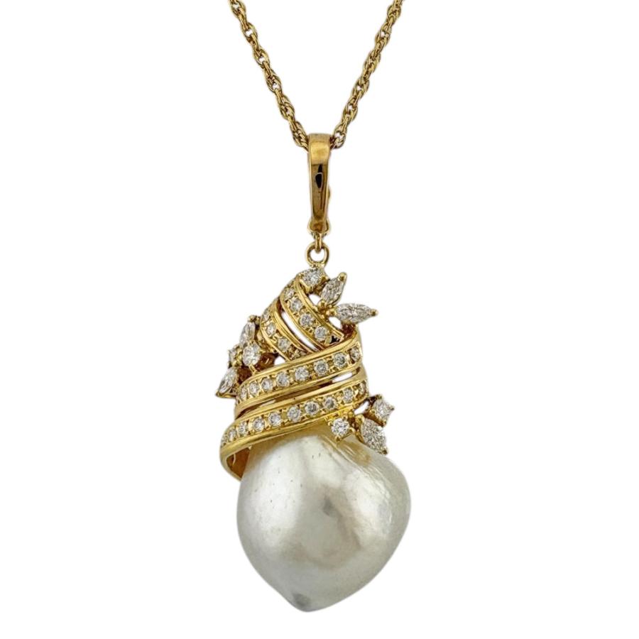 MIKIMOTO（ミキモト） ネックレス 18金 K18イエローゴールド パール