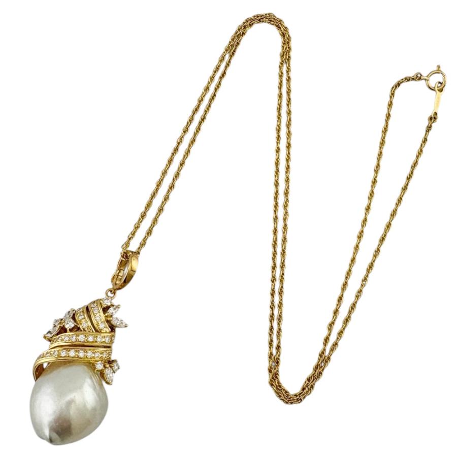 MIKIMOTO（ミキモト） ネックレス 18金 K18イエローゴールド パール