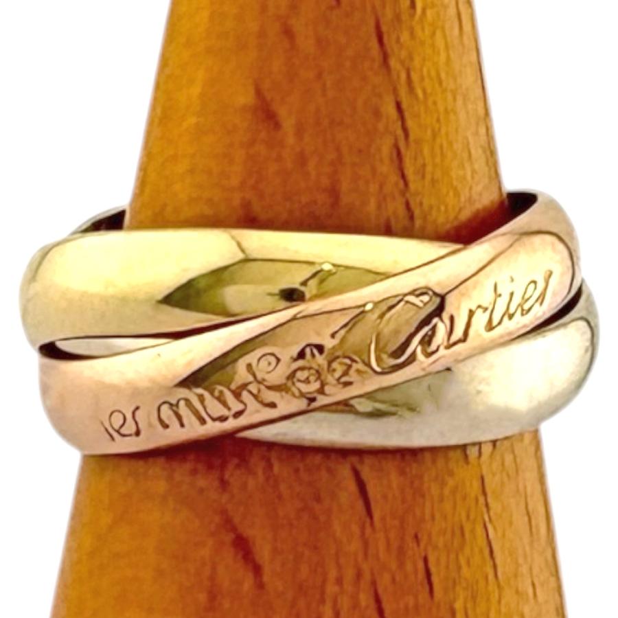 Cartier カルティエ　美品　トリニティ　トップ　K18 750 金 Cartier（カルティエ） トリニティ リング 指輪 7号 18金 K18イエロー