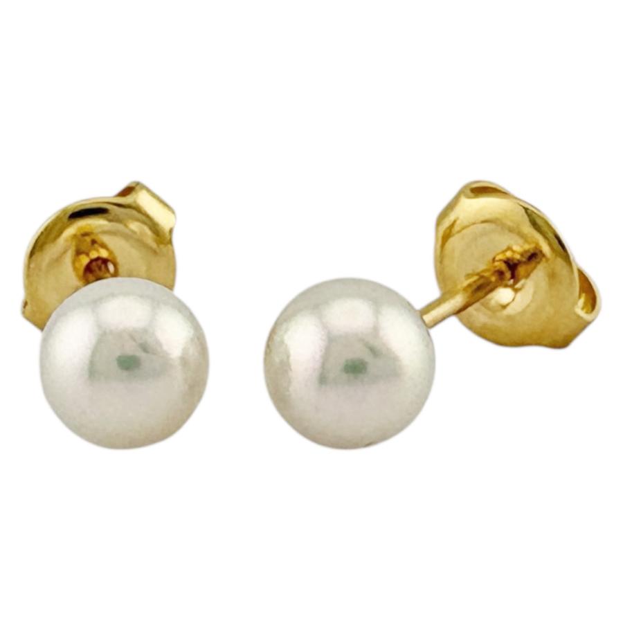 MIKIMOTO（ミキモト） ピアス 18金 K18イエローゴールド アコヤパール