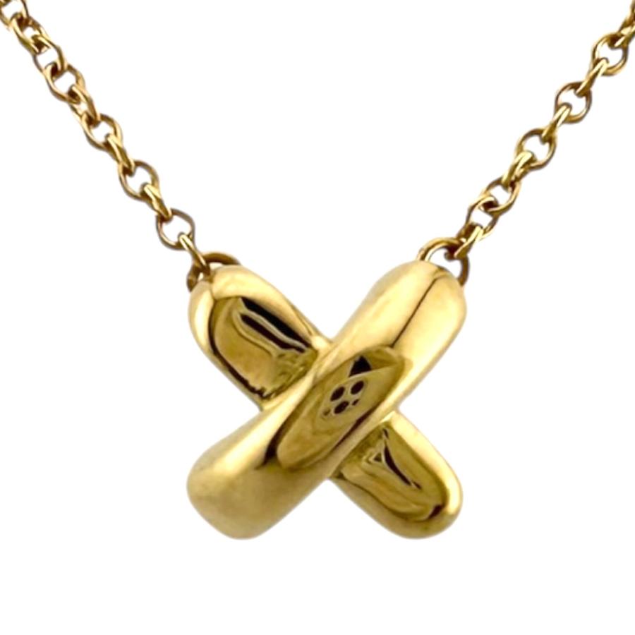 TIFFANY&Co.（ティファニー） クロスステッチ ネックレス 18金 K18