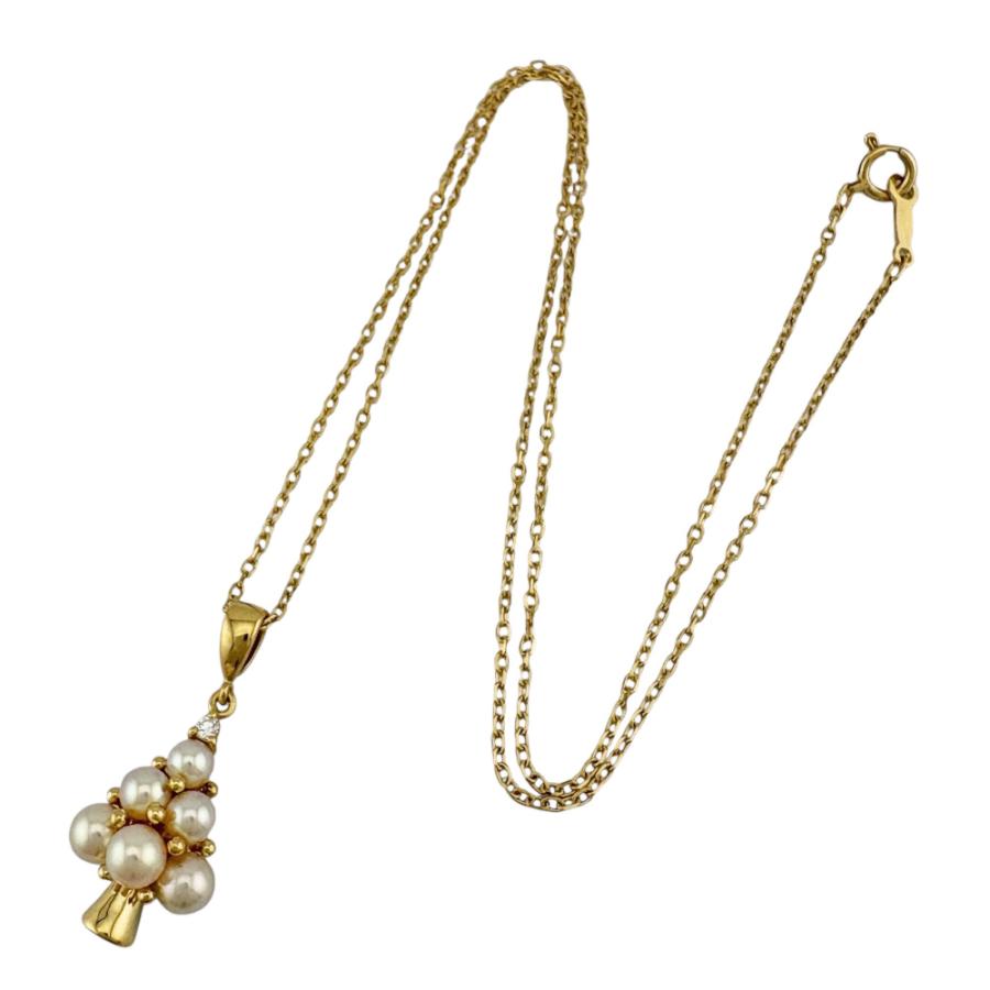 MIKIMOTO（ミキモト） ネックレス 18金 K18イエローゴールド パール