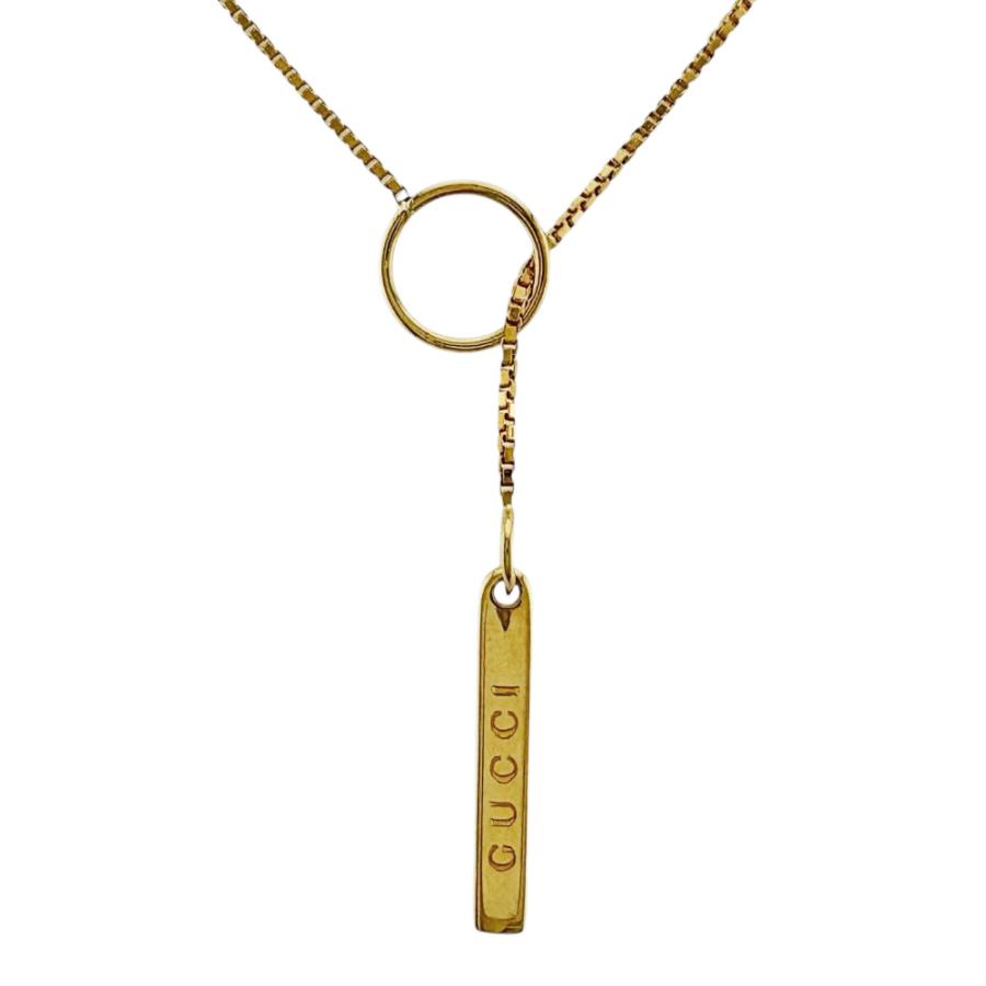 GUCCI（グッチ） ラリアット ネックレス 18金 K18イエロー