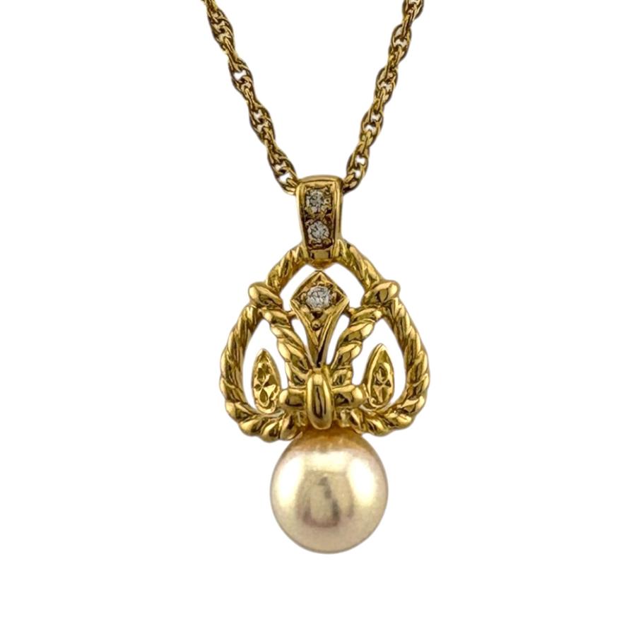 MIKIMOTO（ミキモト） ネックレス 18金 K18イエローゴールド パール