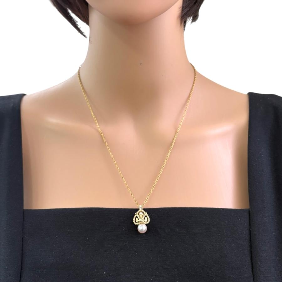 MIKIMOTO（ミキモト） ネックレス 18金 K18イエローゴールド パール