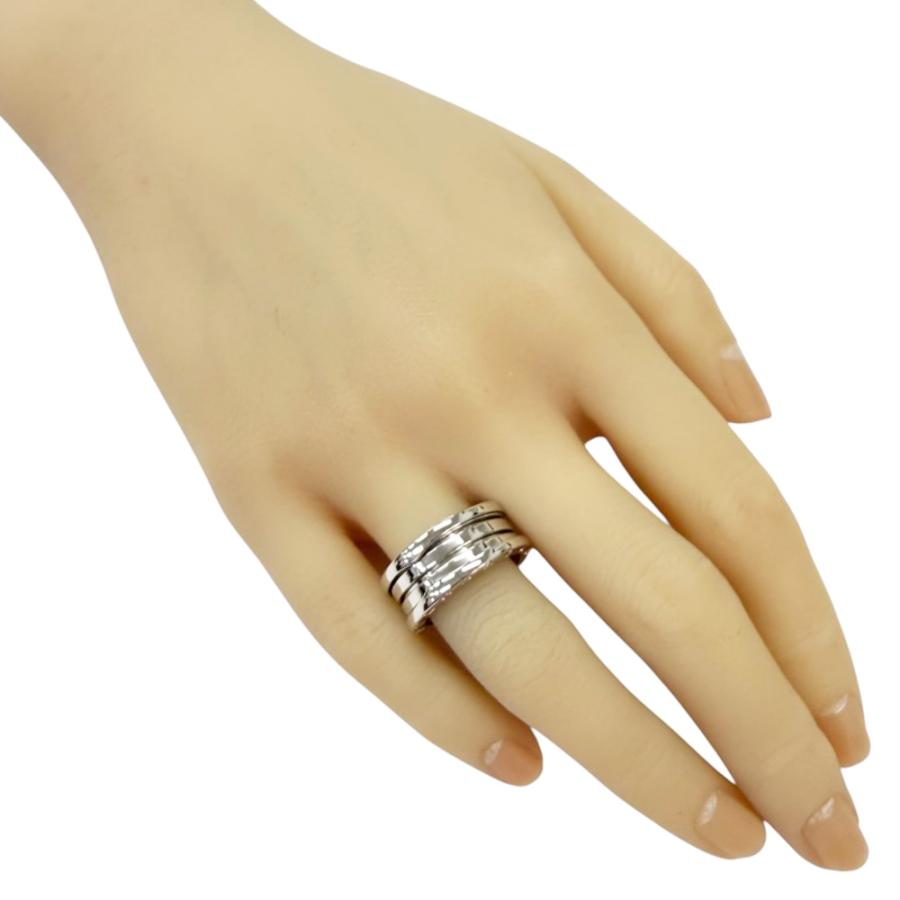 BVLGARI ビーゼロワン リング 3バンド シルバーカラー BVLGARI（ブルガリ） B-zero.1 ビーゼロワン 3バンド リング 指輪 15.5