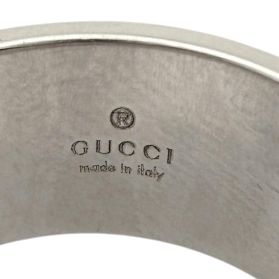 GUCCI（グッチ） アイコン ワイド リング 指輪 14号 18金 K18ホワイト