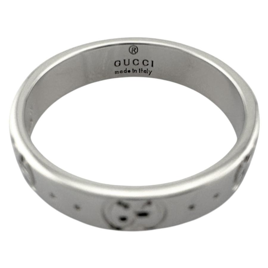 GUCCI（グッチ） アイコン リング 指輪 12.5号 18金 K18ホワイト