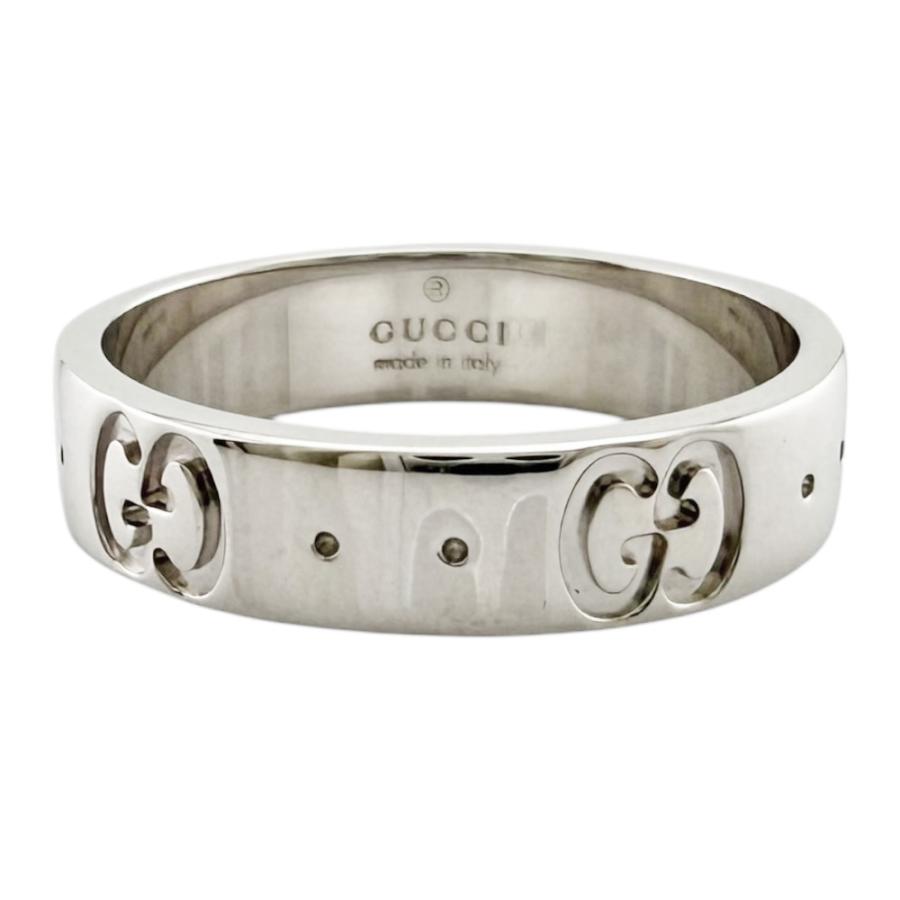 GUCCI（グッチ） アイコン リング 指輪 7号 18金 K18ホワイトゴールド