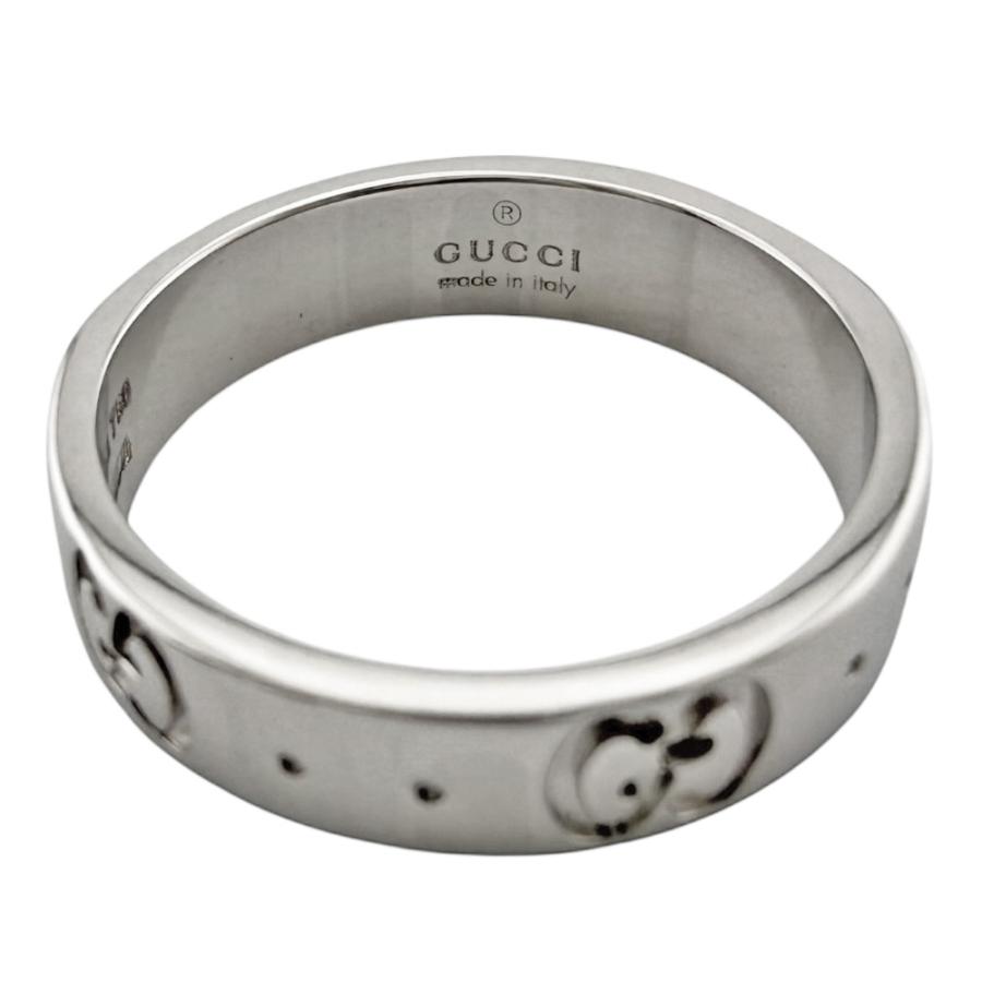 GUCCI（グッチ） アイコン リング 指輪 7号 18金 K18ホワイトゴールド