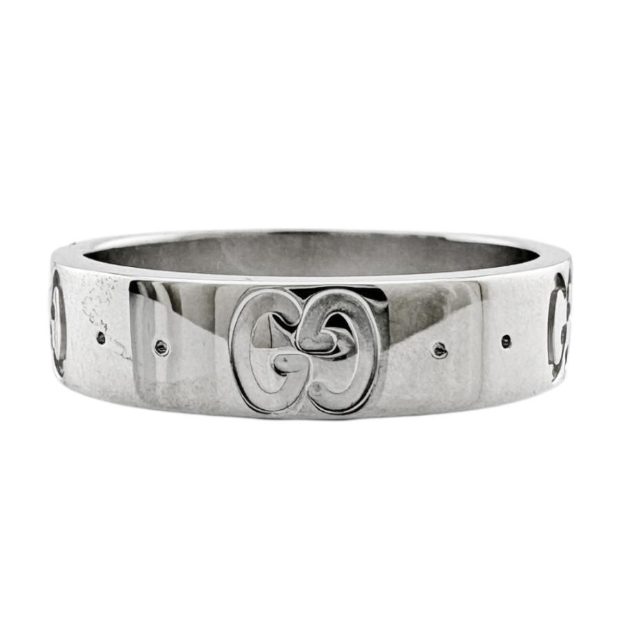 GUCCI（グッチ） アイコン リング 指輪 6号 18金 K18ホワイトゴールド