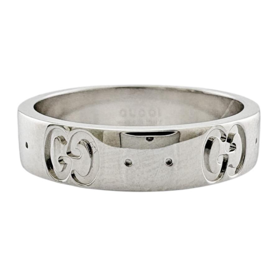 GUCCI（グッチ） アイコン リング 指輪 6号 18金 K18ホワイトゴールド