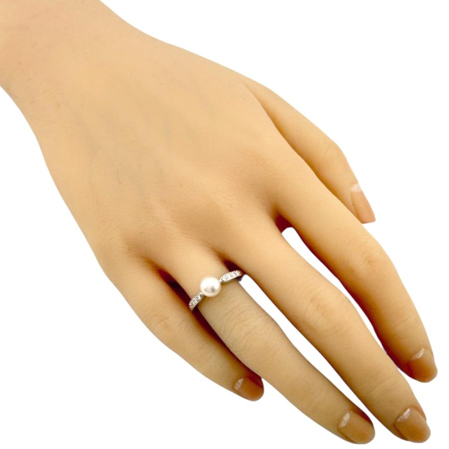 MIKIMOTO（ミキモト） リング 指輪 14号 18金 K18ホワイトゴールド