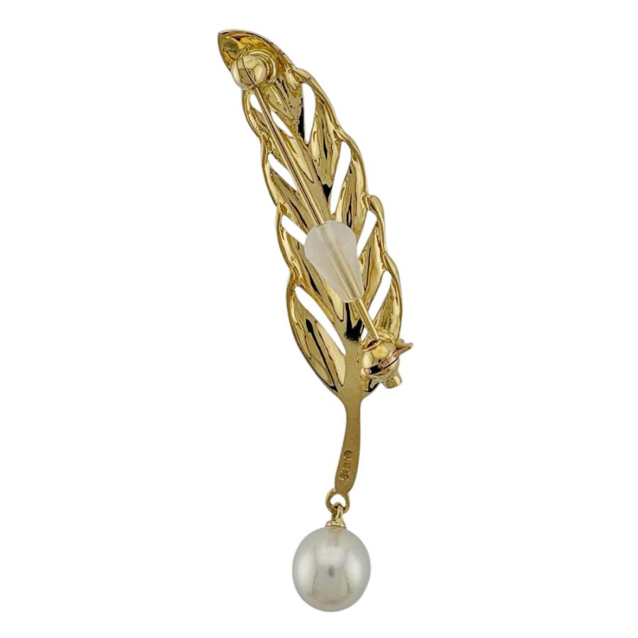 MIKIMOTO（ミキモト） ブローチ 18金 K18イエローゴールド パール