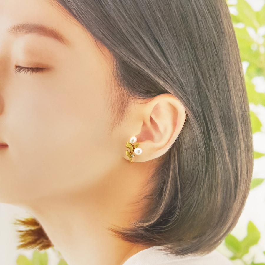 MIKIMOTO（ミキモト） イヤリング 18金 K18イエローゴールド パール 