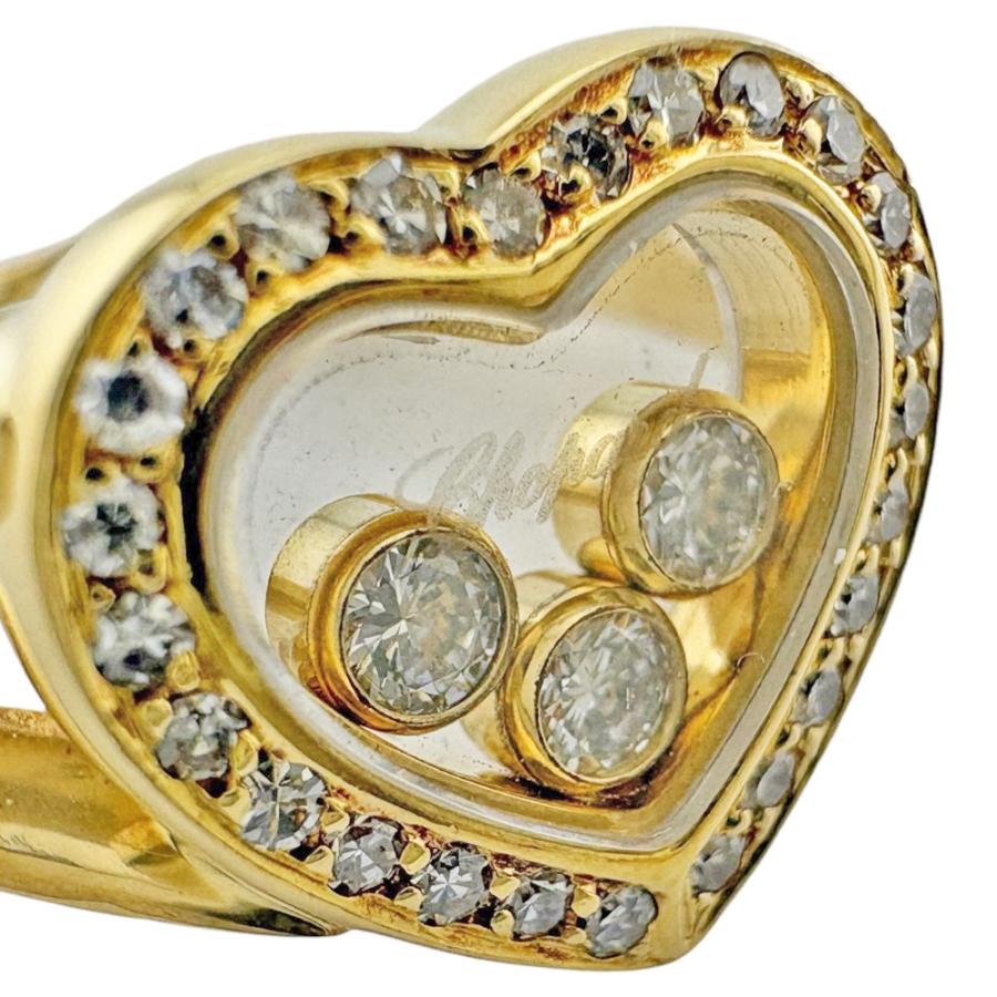 Chopard ショパール リング9号　ハッピーダイヤモンド K18×SS Chopard（ショパール） ハッピーダイヤモンド リング 指輪 9号 18金