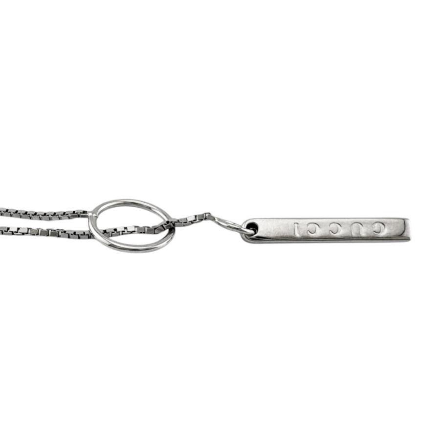 GUCCI（グッチ） ラリアット ネックレス 18金 K18ホワイトゴールド