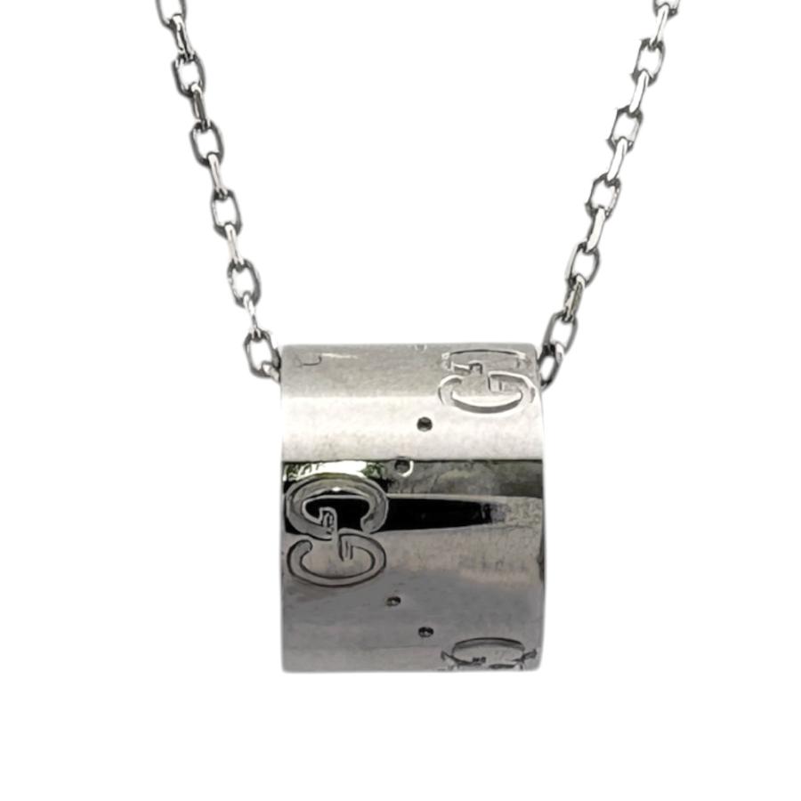 GUCCI（グッチ） アイコン ネックレス 18金 K18ホワイトゴールド