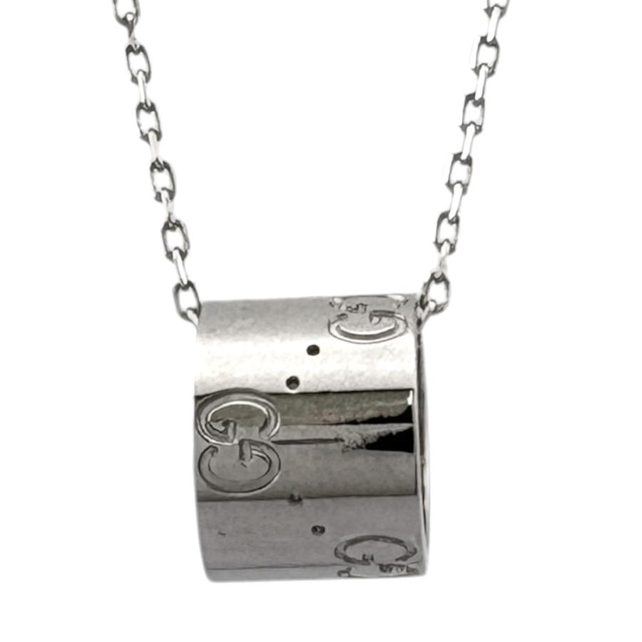 GUCCI（グッチ） アイコン ネックレス 18金 K18ホワイトゴールド