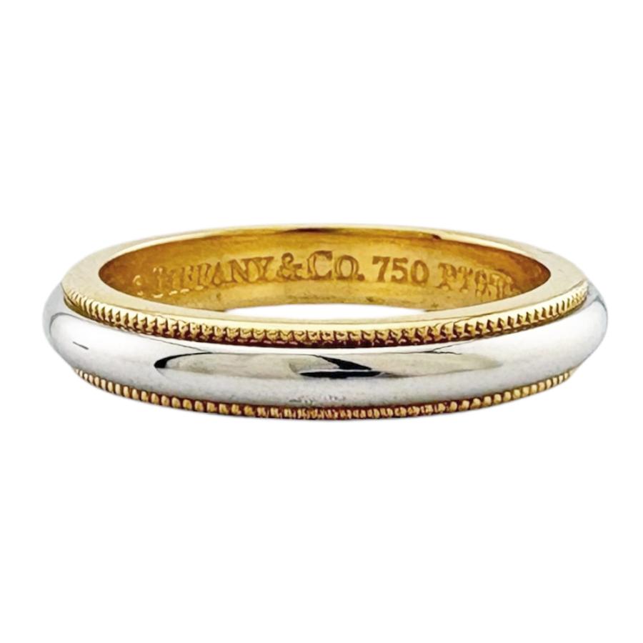 TIFFANY&Co.（ティファニー） ミルグレイン リング 指輪 8号 18金 K18