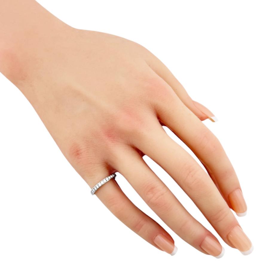TIFFANY&Co.（ティファニー） ハーフエタニティ リング 指輪 9号 Pt950
