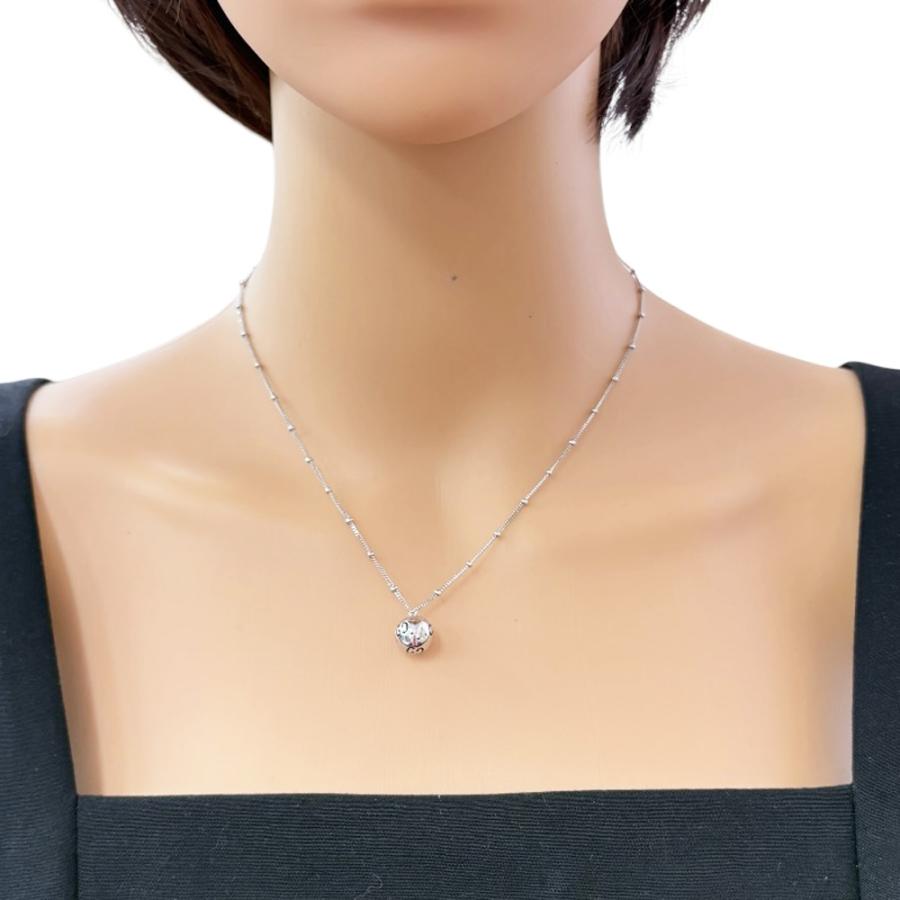 GUCCI（グッチ） アイコンボール ネックレス 18金 K18ホワイトゴールド