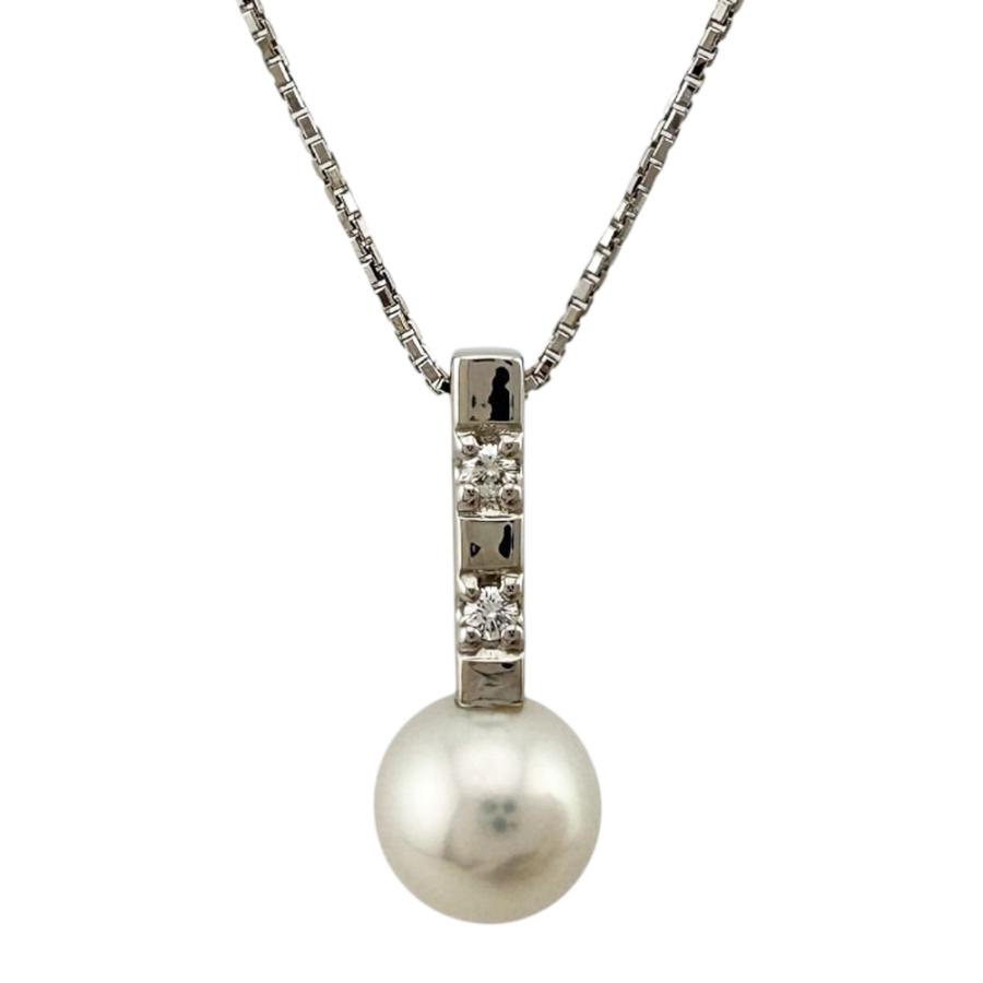 美品 TASAKI タサキ K18WG ダイヤモンドネックレスDIA0.19ct タサキ ネックレス 18金 K18ホワイトゴールド ダイヤモンド レディース