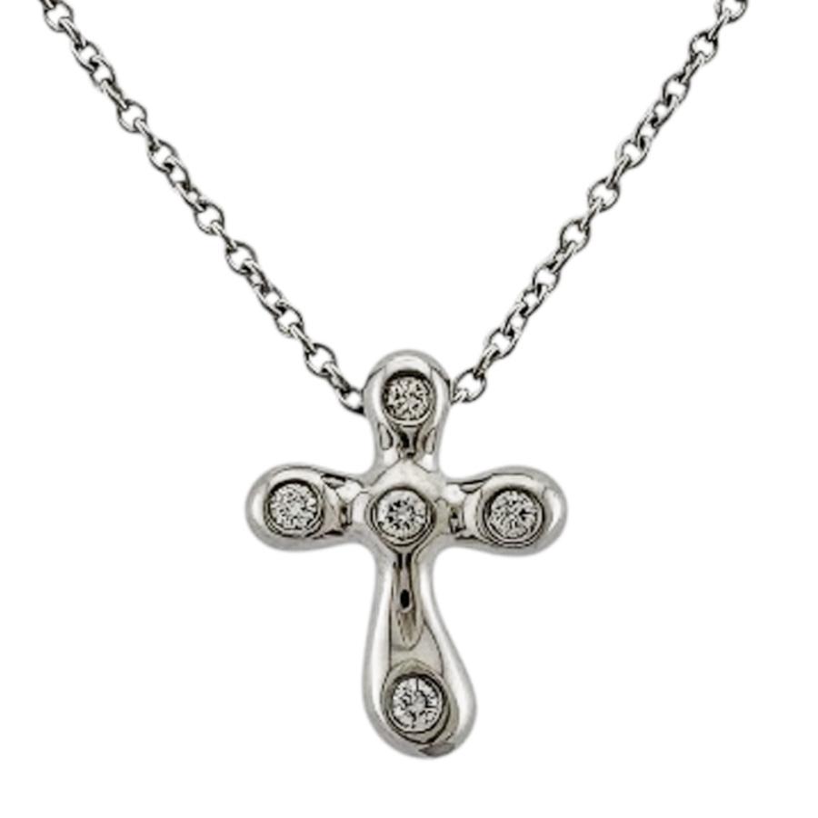 TIFFANY&Co.（ティファニー） ドッツクロス ネックレス Pt950プラチナ 