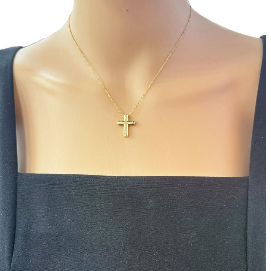 TIFFANY&Co.（ティファニー） ドッツクロス ネックレス 18金 K18