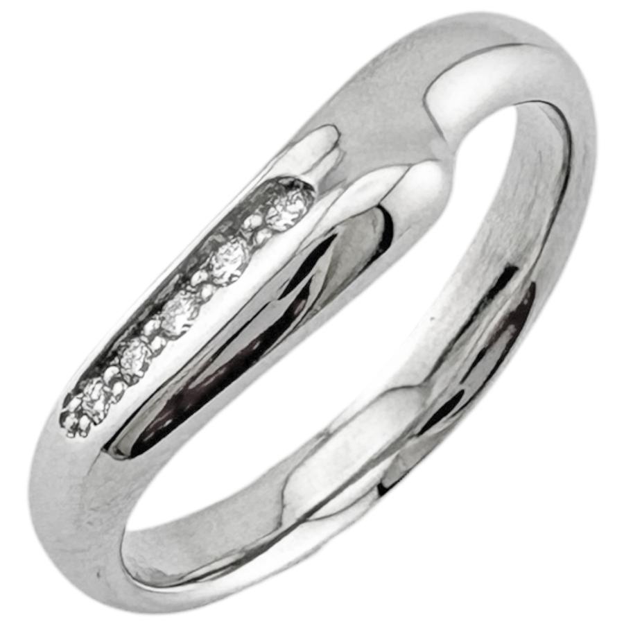 TIFFANY&Co.（ティファニー） カーブド リング 指輪 10号 Ptプラチナ