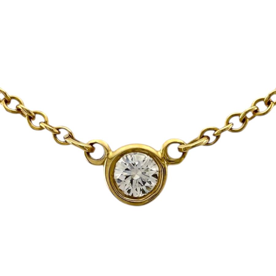 ティファニー バイザヤード ネックレス レディース イエローゴールド 0.21 TIFFANY&Co.（ティファニー） バイザヤード 約0.08ct ネックレス 18金