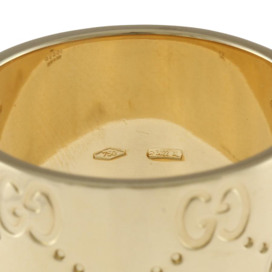 中古品 送料込 GUCCI グッチ リング K18WG 12号 イタリア産 中古品 送料込 GUCCI グッチ リング K18WG 12号 イタリア産 中古