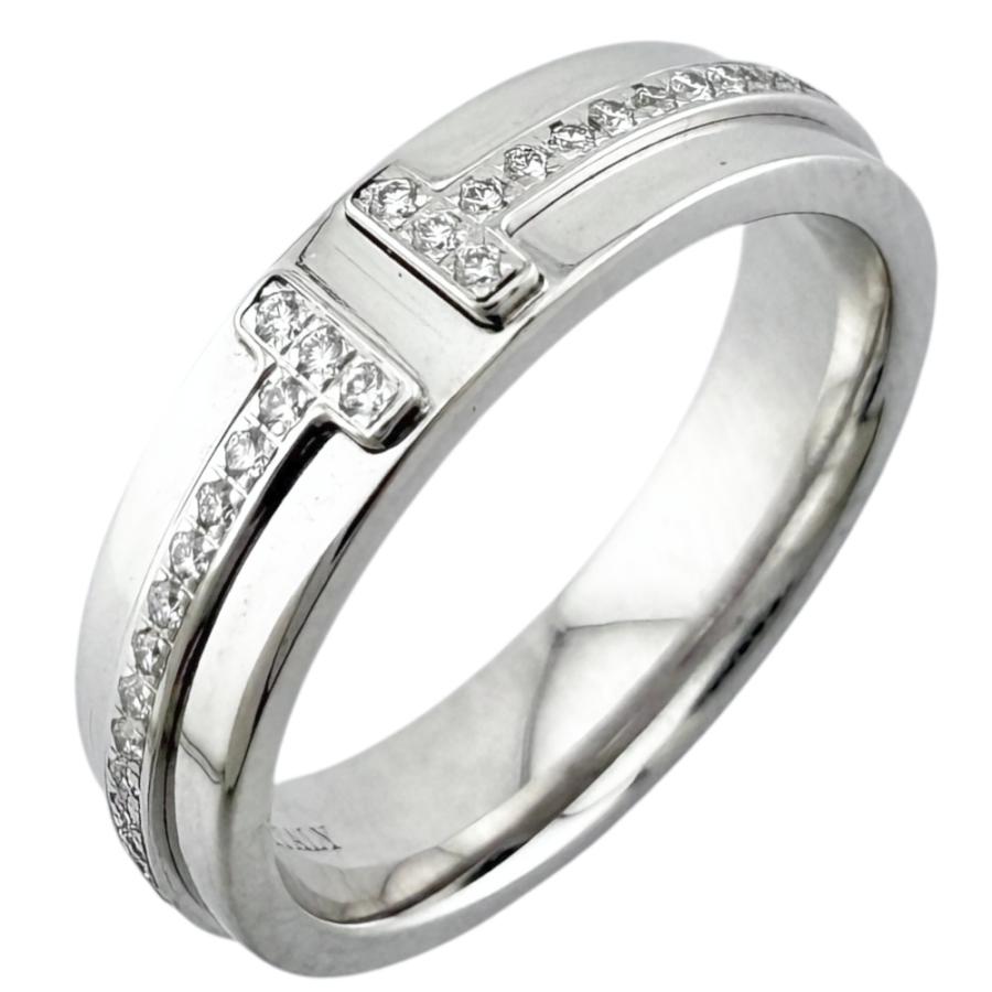 TIFFANY&Co.（ティファニー） Tナロー リング 指輪 9号 18金 K18 