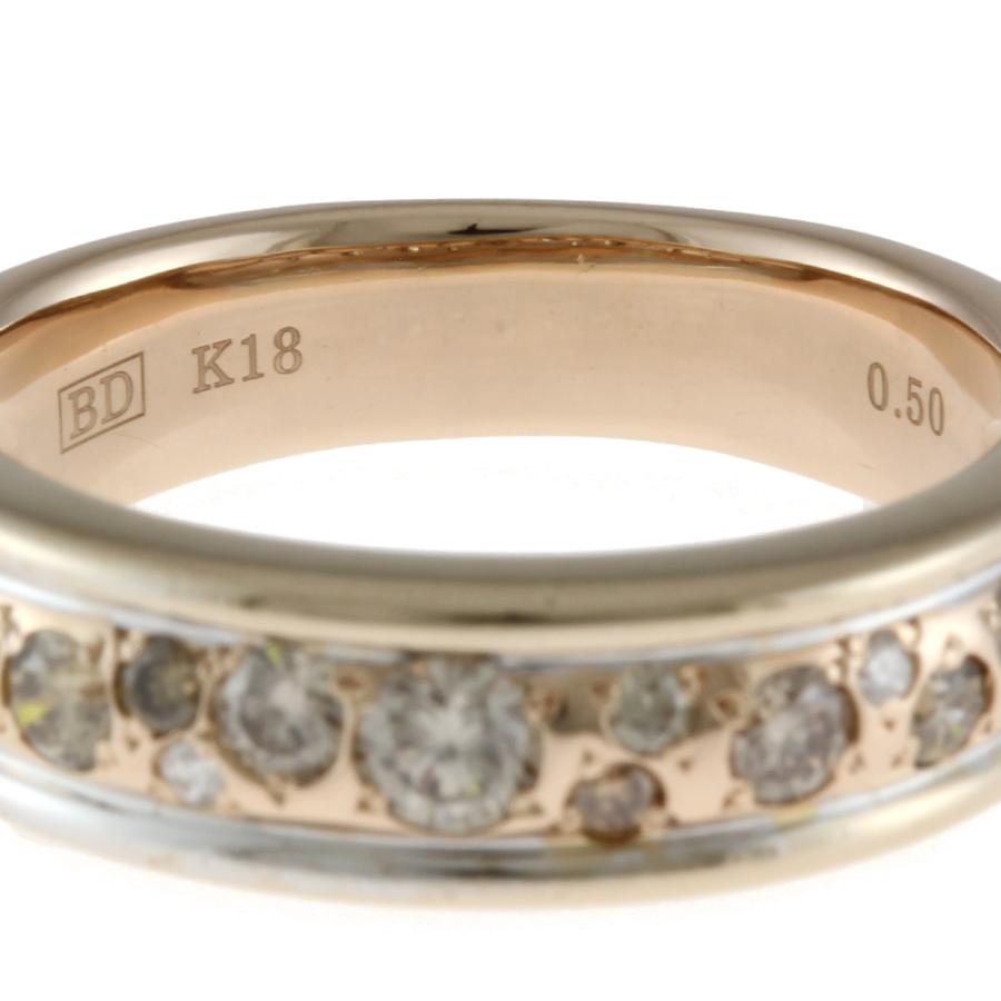 ゆ*き様 リング 指輪 ダイヤモンド 1.0ct K18 13号 中古 6.5g メレダイヤ デザインリング 指輪 リング 23.5号 K18 ダイヤモンド