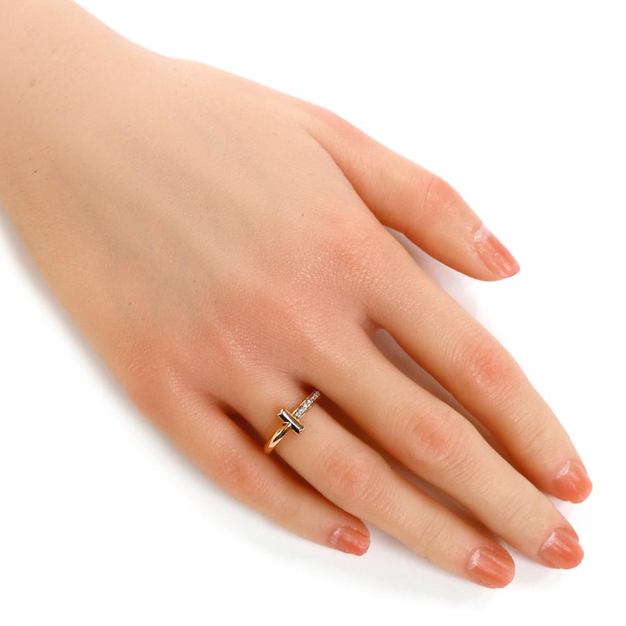 ティファニー Tワン ダイヤモンドリング 9号 Tiffany & Co. - 美品 Tiffany ティファニー Tワン リング K18