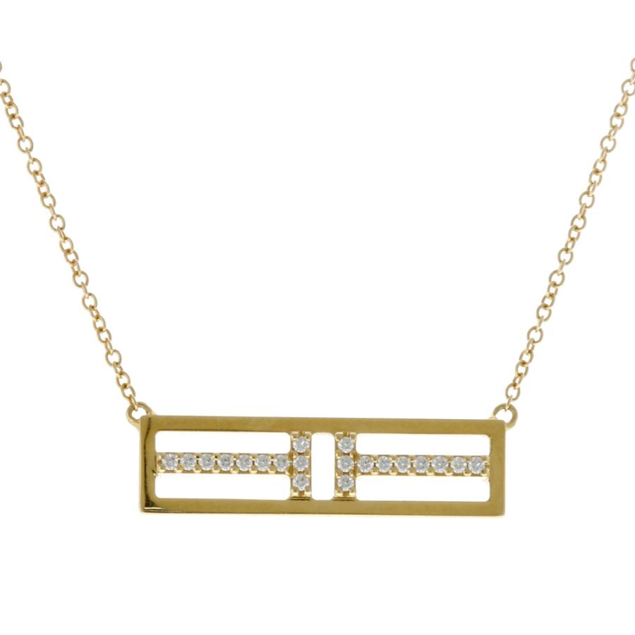 TIFFANY&Co.（ティファニー） オープン バーティカル バー ネックレス 