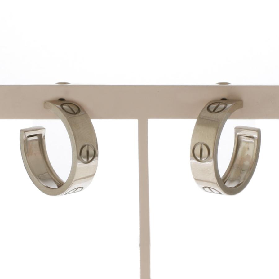 Cartier（カルティエ） ラブ ピアス 18金 K18ホワイトゴールド ユニ