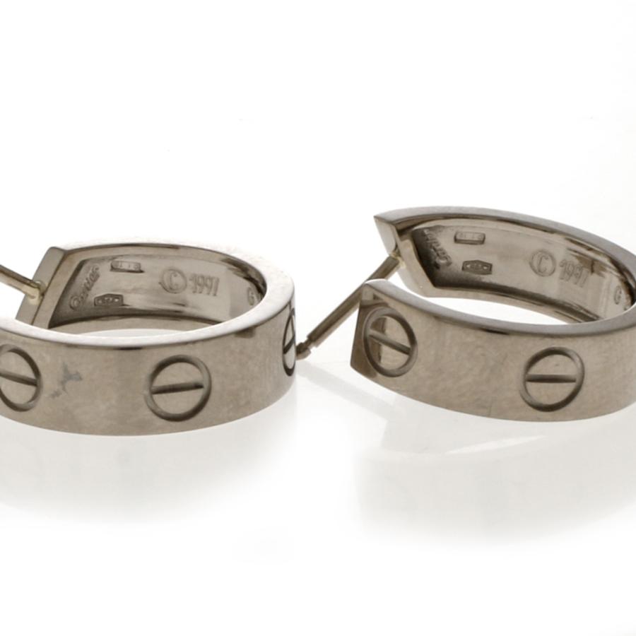 Cartier（カルティエ） ラブ ピアス 18金 K18ホワイトゴールド ユニ