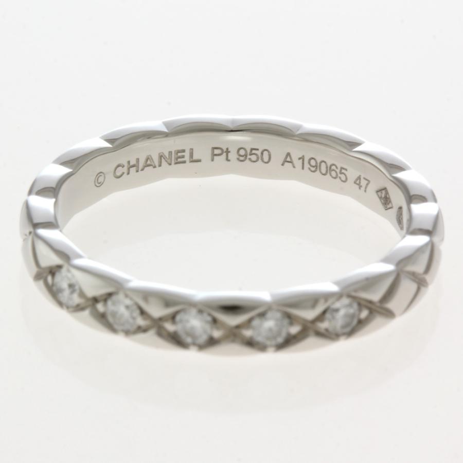【美品】7号　CHANEL ココクラッシュ リング Pt950 ダイヤ3個 CHANEL（シャネル） ココクラッシュ リング 指輪 7号 Pt950プラチナ