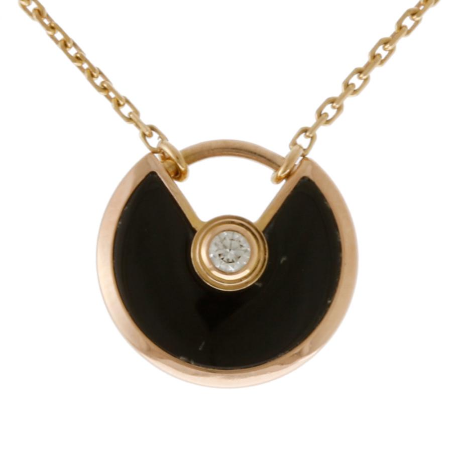 Cartier カルティエ アミュレット オニキス ダイヤモンド ネックレス