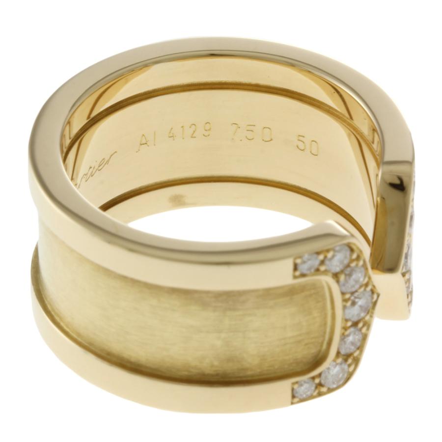 Cartier カルティエ 2C C2 リング 指輪 10号 18金 K18イエロー Cartier カルティエ 2C C2 リング 指輪 10号 18金 K18イエロー