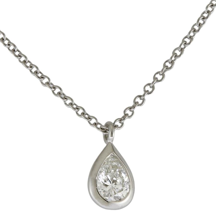 ティファニー バイザヤード ダイヤモンド ネックレス Pt950 プラチナ TIFFANY&Co.（ティファニー） バイザヤード ダイヤモンドペアシェイプ