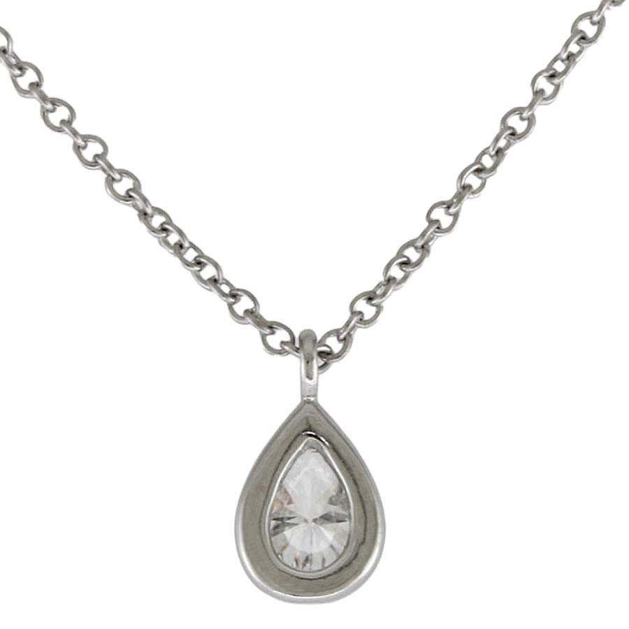 【美品】ティファニー 希少 ペアシェイプ ダイヤ バイザヤード ネックレス TIFFANY&Co.（ティファニー） バイザヤード ダイヤモンドペアシェイプ