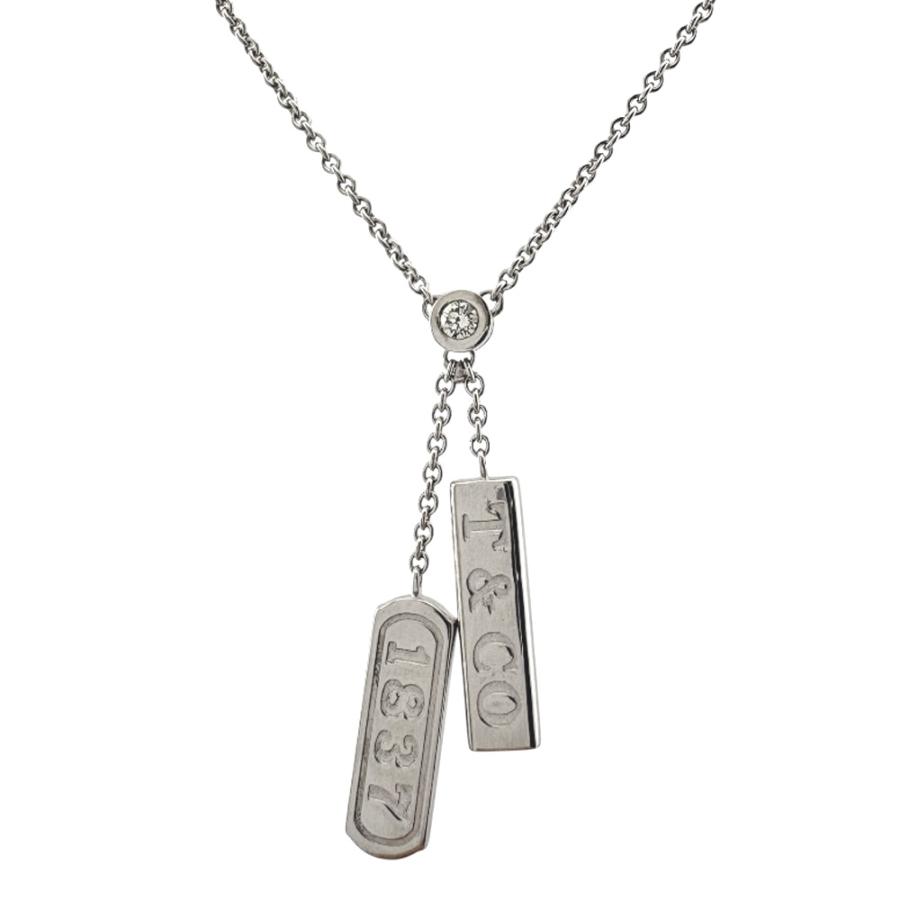 TIFFANY&Co. ティファニー 1837ダブルバー ネックレス 18金 K18 TIFFANY&Co. ティファニー 1837ダブルバー ネックレス 18金 K18