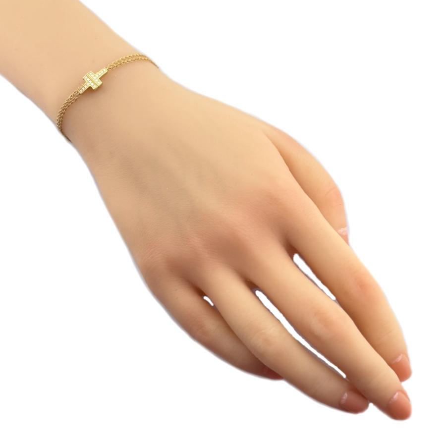 TIFFANY&Co.（ティファニー） T TWOダブルチェーン ブレスレット 18金