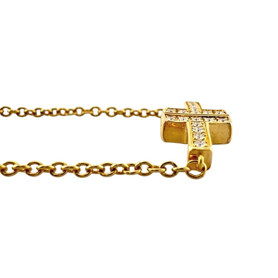 TIFFANY&Co.（ティファニー） T TWOダブルチェーン ブレスレット 18金