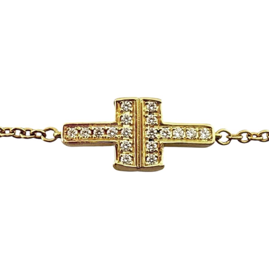TIFFANY&Co.（ティファニー） T TWOダブルチェーン ブレスレット 18金