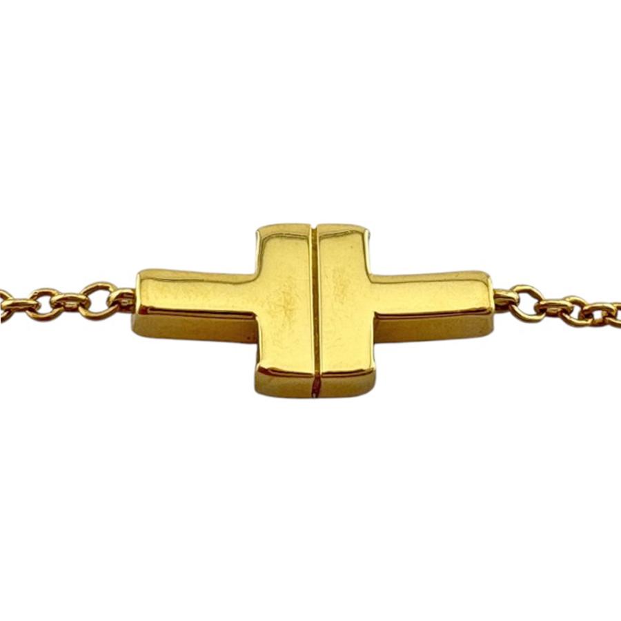TIFFANY&Co.（ティファニー） T TWOダブルチェーン ブレスレット 18金