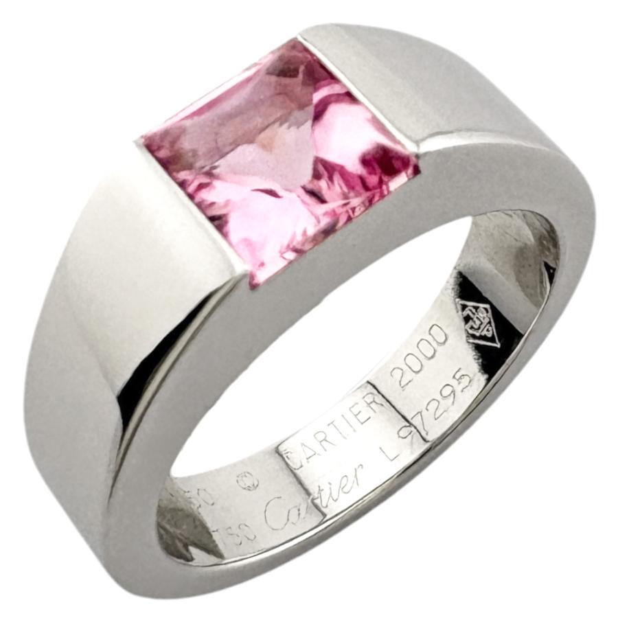 Cartier カルティエ タンク リング 指輪 10号 18金 K18ホワイト Cartier カルティエ タンク リング 指輪 10号 18金 K18ホワイト